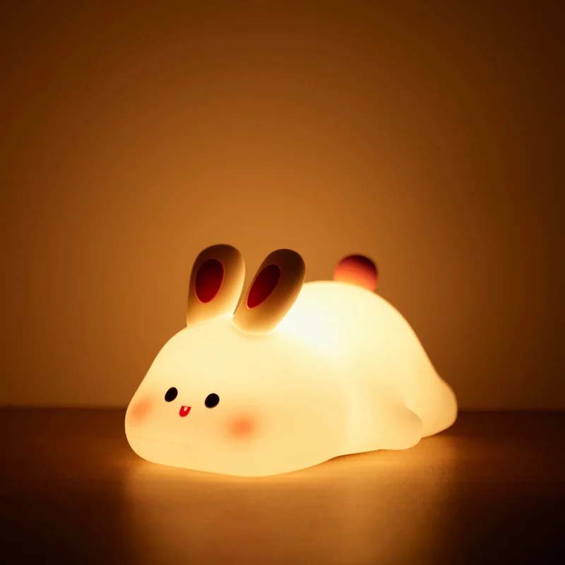 シリコン製ウサギのナイトライト:夜の優しさと安全