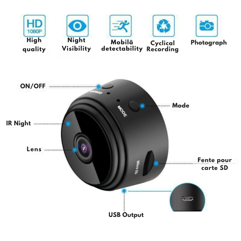 Mini WiFi kamera s magnetem: Diskrétní a efektivní zabezpečení