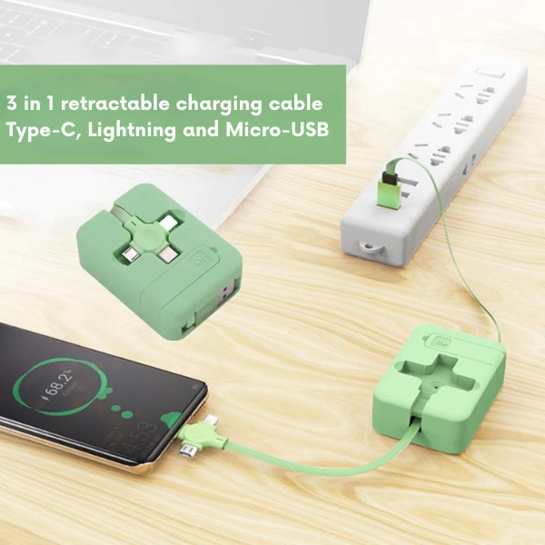 Kabel 3 w 1 z funkcją zwijania - Wszechstronność i przenośność