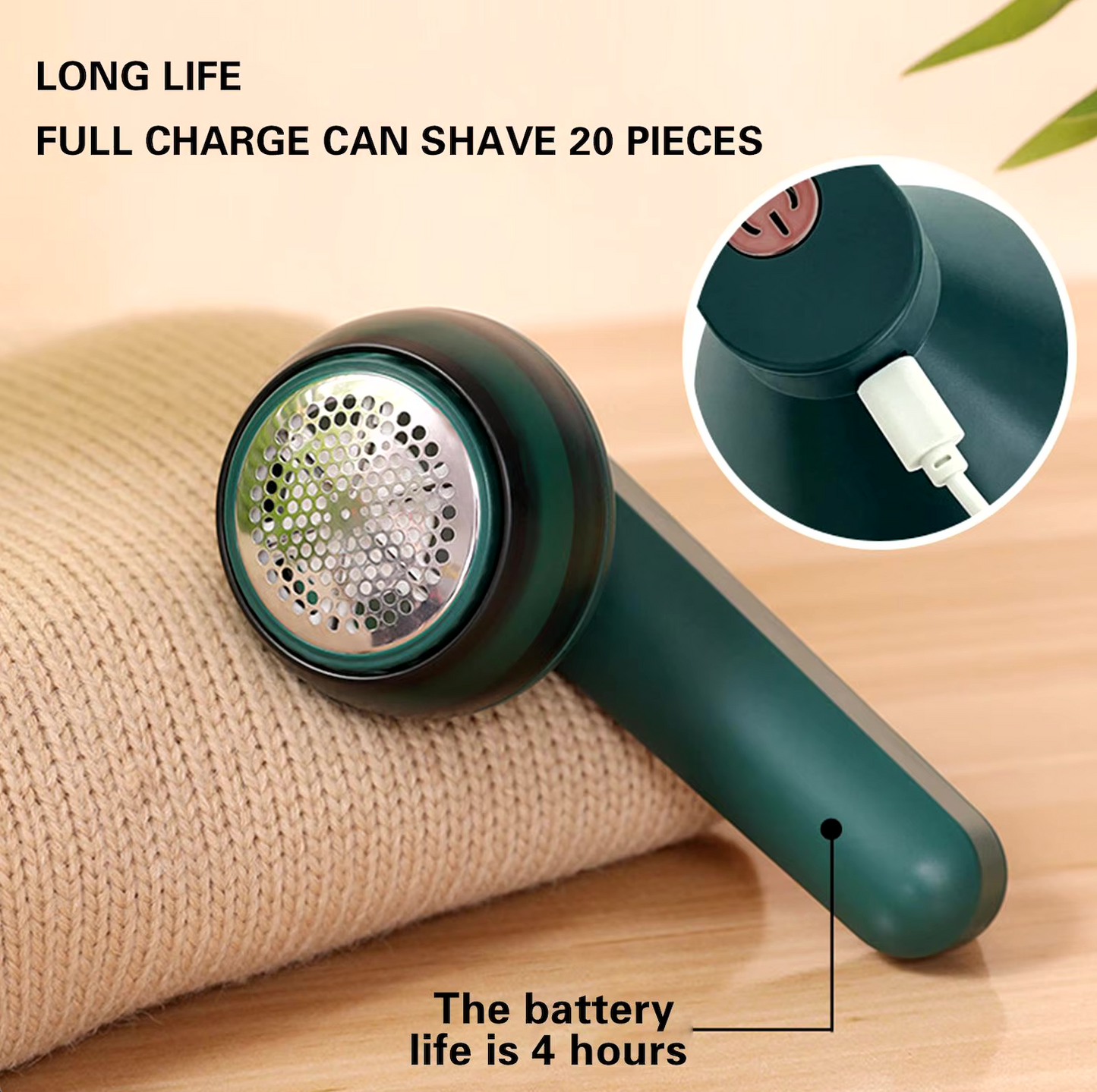 Rechargeable lint remover for impeccable clothing