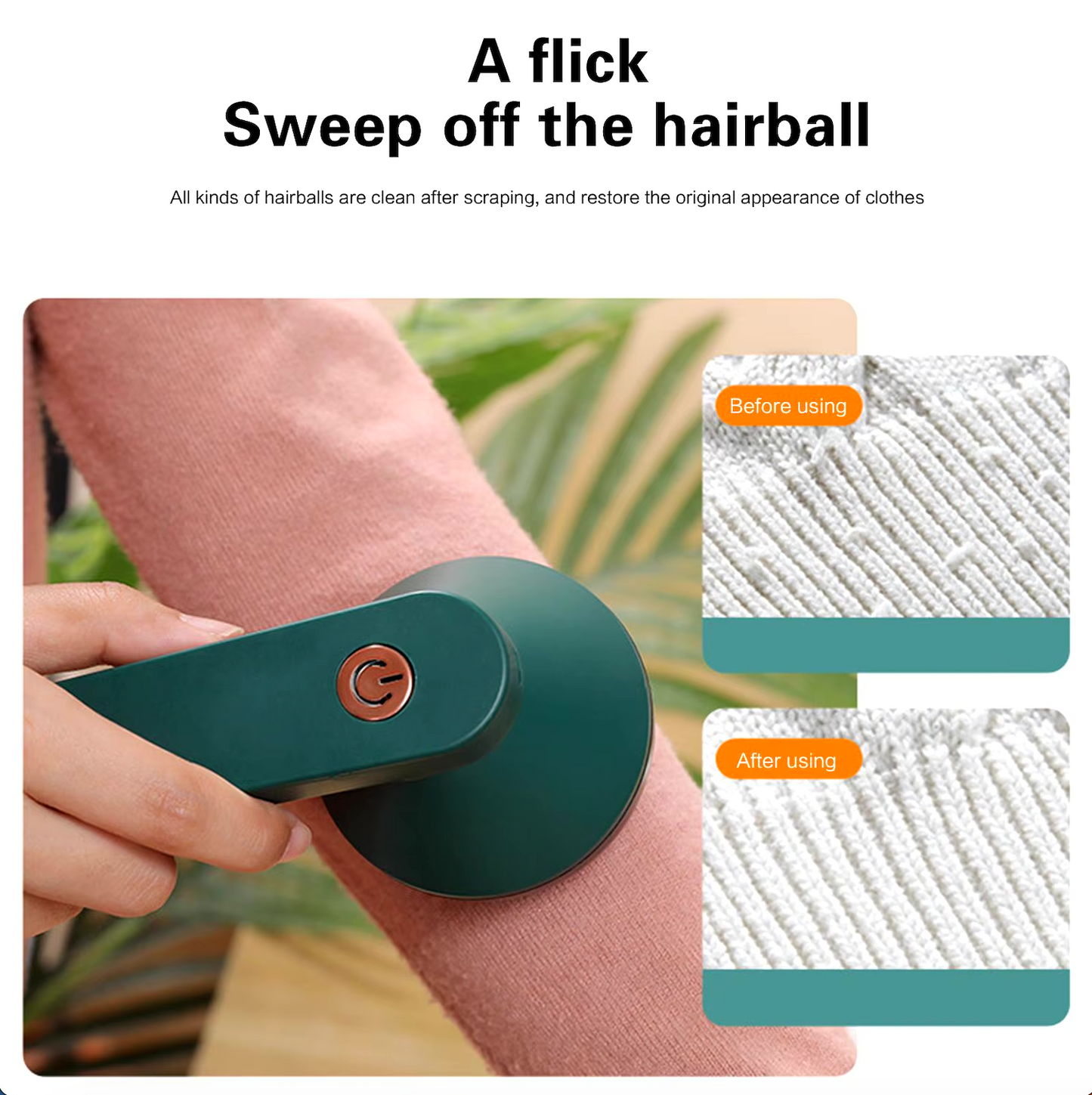 Rechargeable lint remover for impeccable clothing